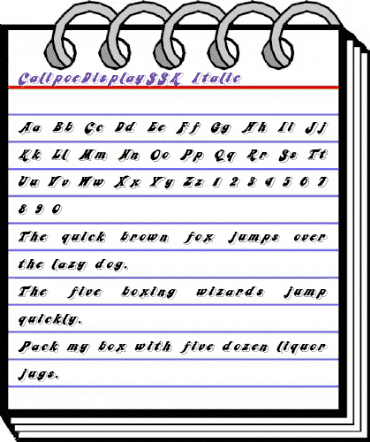 CalipoeDisplaySSK Italic animated font preview CalipoeDisplaySSK Italic animated font preview