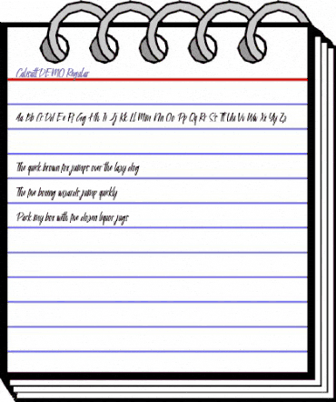 Calisatt DEMO Regular animated font preview