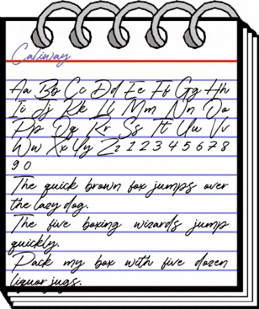 Caliway Regular animated font preview Caliway Regular animated font preview