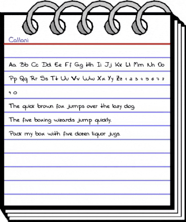 Callani Regular animated font preview Callani Regular animated font preview