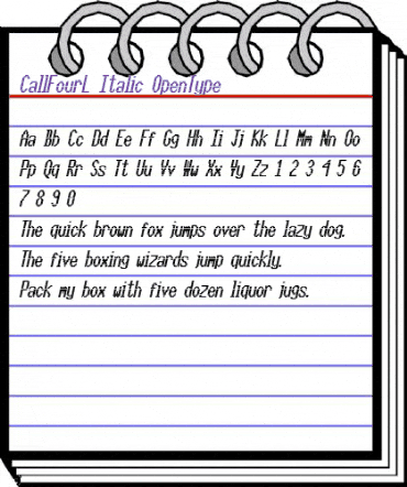 CallFourL-Italic Regular animated font preview CallFourL-Italic Regular animated font preview