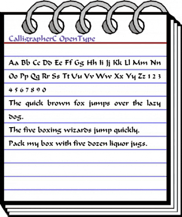 CalligrapherC Regular animated font preview