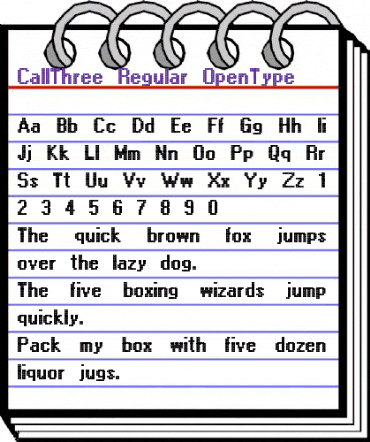 CallThree-Regular Regular animated font preview