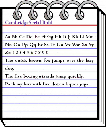 CambridgeSerial Bold animated font preview