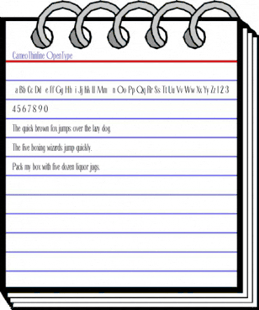 CameoThinline Regular animated font preview