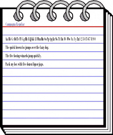 Campagna Regular animated font preview Campagna Regular animated font preview