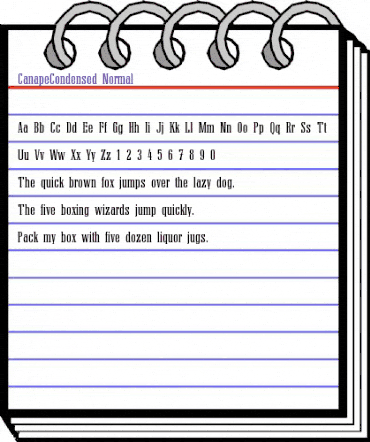 CanapeCondensed Normal animated font preview