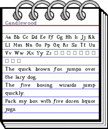 Candlewood Regular animated font preview