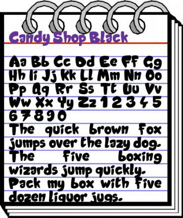 Candy Shop Black Regular animated font preview