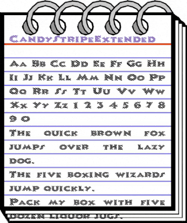 CandyStripeExtended Regular animated font preview CandyStripeExtended Regular animated font preview