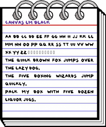 Canvaslm Black animated font preview