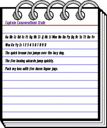 Captain Canaveral Semi-Italic Semi-Italic animated font preview Captain Canaveral Semi-Italic Semi-Italic animated font preview