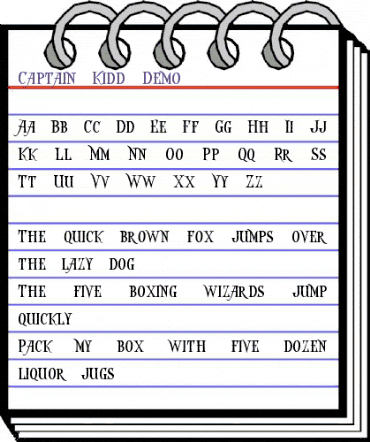 Captain Kidd Demo Regular animated font preview Captain Kidd Demo Regular animated font preview