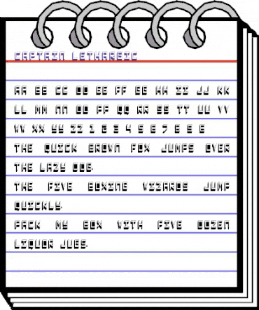 Captain Lethargic Regular animated font preview Captain Lethargic Regular animated font preview
