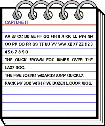 Capture it Regular animated font preview