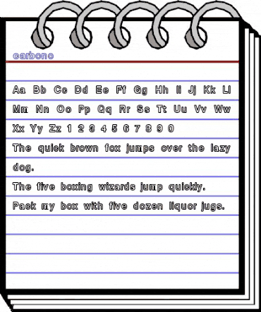 carbono Regular animated font preview