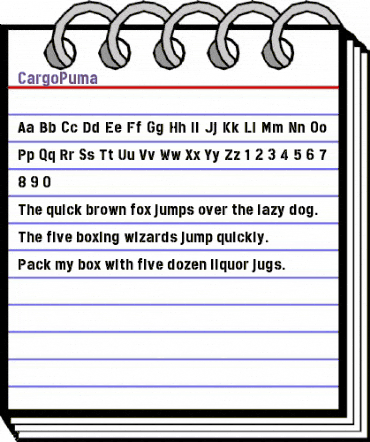 CargoPuma Regular animated font preview