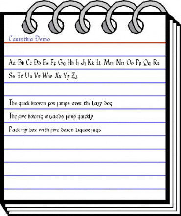 Carinthia Demo Regular animated font preview Carinthia Demo Regular animated font preview
