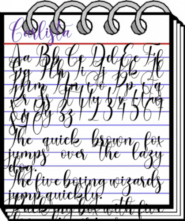 Carlista Regular animated font preview Carlista Regular animated font preview