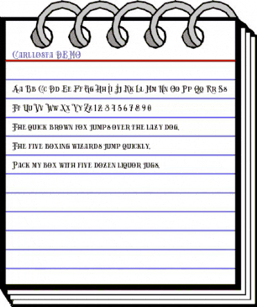 Carllosta DEMO Regular animated font preview Carllosta DEMO Regular animated font preview