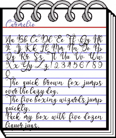 Carmelio Regular animated font preview Carmelio Regular animated font preview