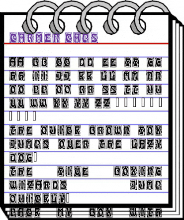 Carmen Caps Regular animated font preview Carmen Caps Regular animated font preview