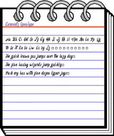 Carmentz Regular animated font preview Carmentz Regular animated font preview