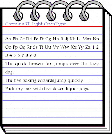 Bitstream Carmina Light animated font preview Bitstream Carmina Light animated font preview