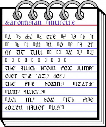 Carolingian Minuscule Regular animated font preview