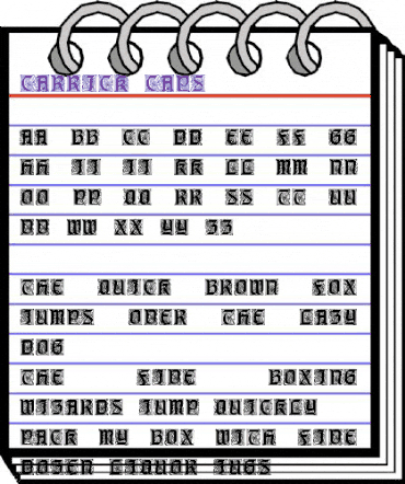Carrick Caps Regular animated font preview Carrick Caps Regular animated font preview