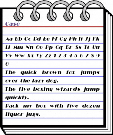 Case Regular animated font preview