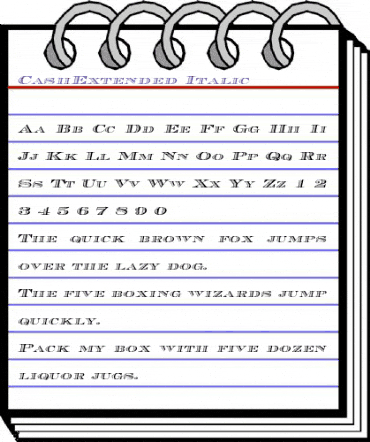 CashExtended Italic animated font preview CashExtended Italic animated font preview