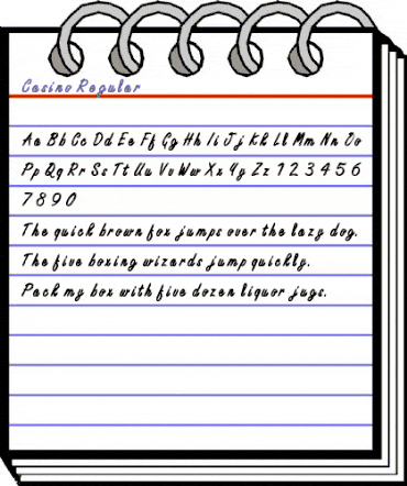 Casino Regular animated font preview Casino Regular animated font preview