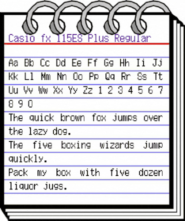 Casio fx-115ES Plus Regular animated font preview