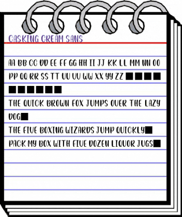 Casking Cream Sans Regular animated font preview Casking Cream Sans Regular animated font preview