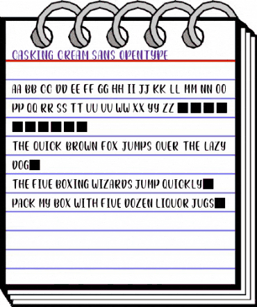 Casking Cream Sans Regular animated font preview Casking Cream Sans Regular animated font preview