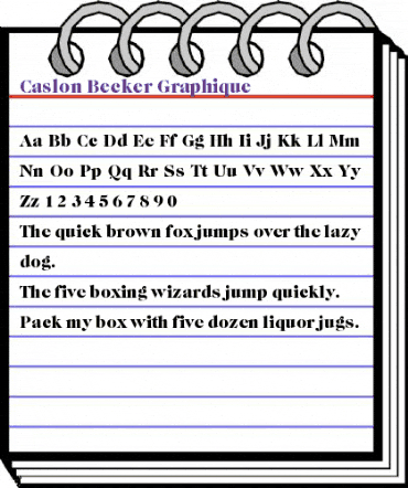 Caslon Becker Graphique Regular animated font preview Caslon Becker Graphique Regular animated font preview