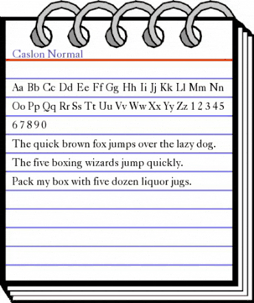 Caslon-Normal Regular animated font preview