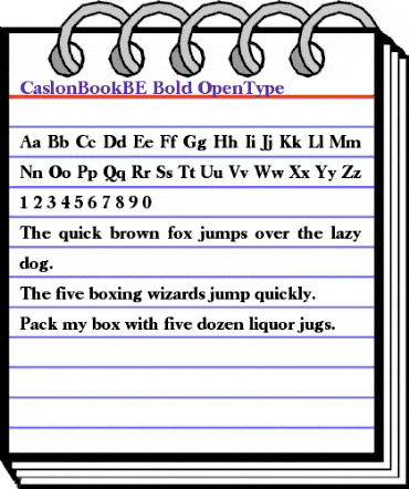 Caslon Book BE Bold animated font preview Caslon Book BE Bold animated font preview