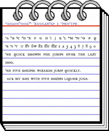 Caslon Book BE Regular Expert animated font preview Caslon Book BE Regular Expert animated font preview