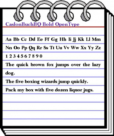 Caslon Buch BQ Regular animated font preview