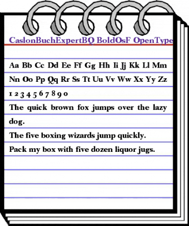 Caslon Buch Expert BQ Regular animated font preview