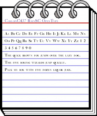 CaslonC437 RomanSmallCaps animated font preview