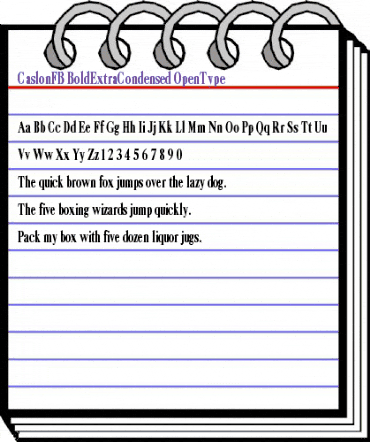 CaslonFB BoldExtraCondensed animated font preview