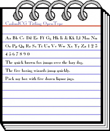 CaslonICG Titling animated font preview CaslonICG Titling animated font preview