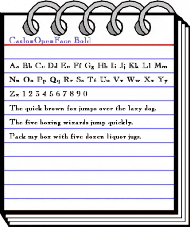 CaslonOpenFace Bold animated font preview