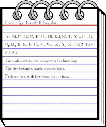 CaslonOpenFaceSSK Regular animated font preview CaslonOpenFaceSSK Regular animated font preview