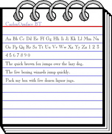 CaslonOpnface BT Regular animated font preview CaslonOpnface BT Regular animated font preview