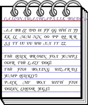 CaslonSwashCapsSSK BoldItalic animated font preview CaslonSwashCapsSSK BoldItalic animated font preview