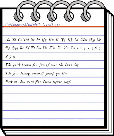 CaslonSwashItalicWF Regular animated font preview